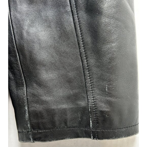 Vtg 90's Y2K Trader Bay Leather Jacket Mens Large Zip Up Grunge Biker Streetwear - Picture 16 of 16